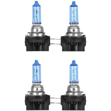 4 ampoules halogènes H11b 55 W pour phares de voiture, blanches, 6000 K, 12 V CC - AquaForge
