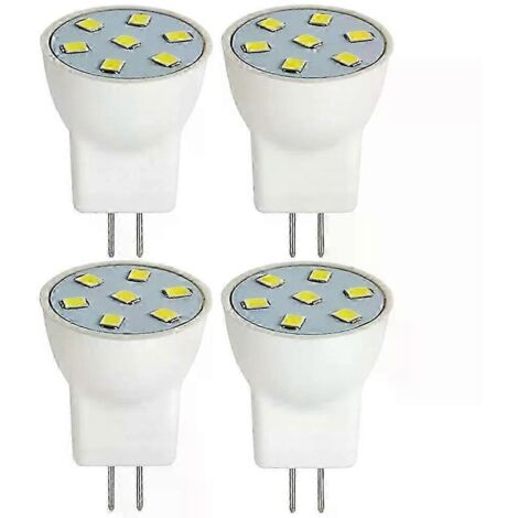 4 ampoules LED MR8 2W 12V GU40 à deux broches, blanc chaud 2700K-3000K pour éclairage extérieur basse tension et éclairage d'arbres-AquaForge