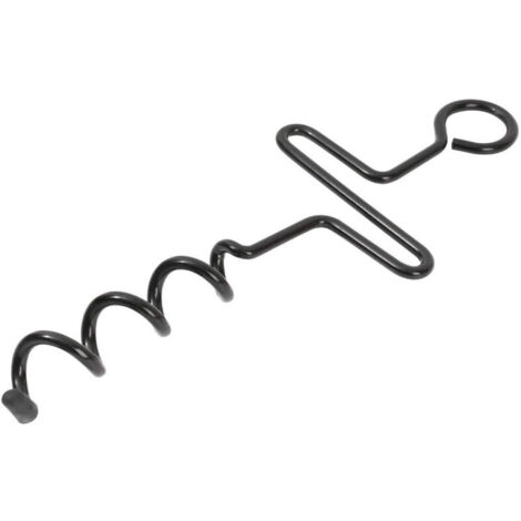 4 anelli in acciaio, kit di ancoraggio a spirale in acciaio per trampolino, fissaggi per trampolino, picchetti di ancoraggio resistenti per trampolini, tende a dondolo, 12,8 pollici, nero
