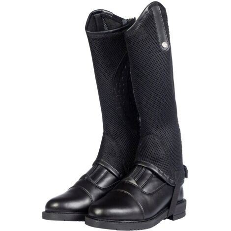 4 anni, Nero: Ghette Kids bambino in tessuto mesh traspirante e inserto elastico con rivestimento in silicone modello Lara