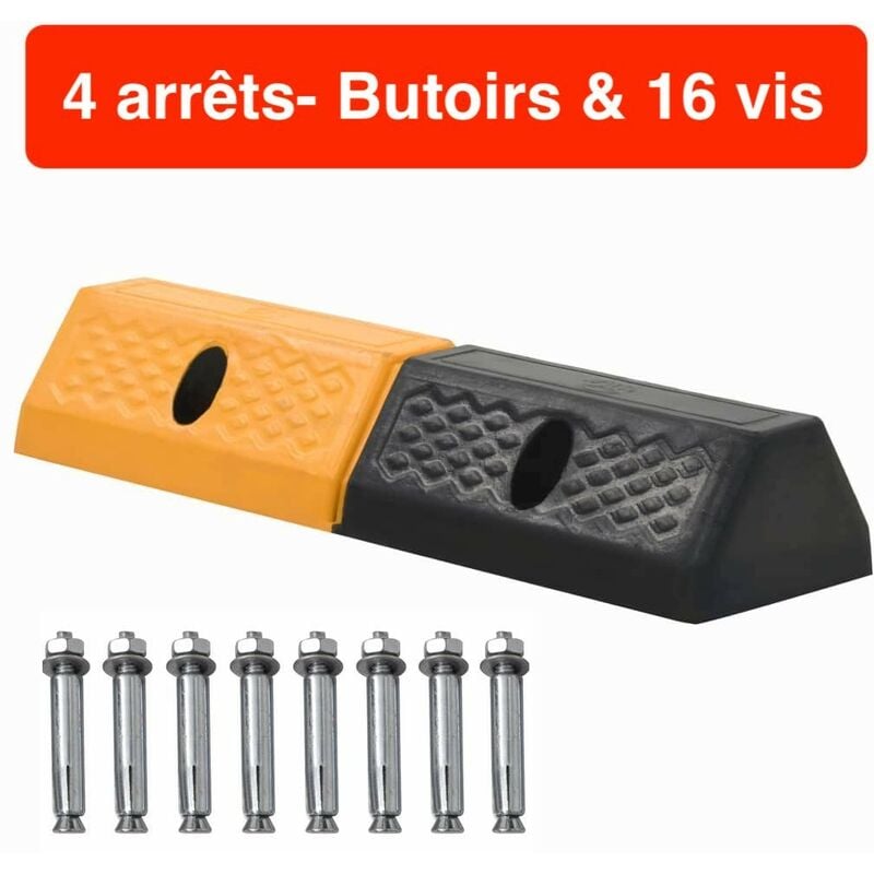 4 Arrêts - Butoirs pour place de stationnement Parking