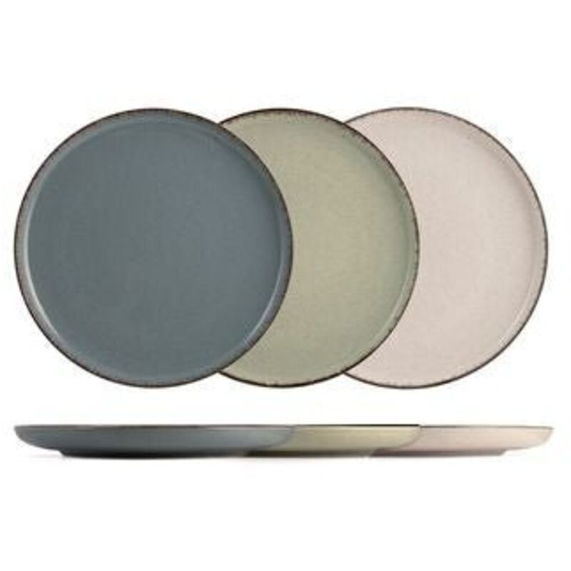 4 assiettes plates PEARL - Porcelaine - 19cm