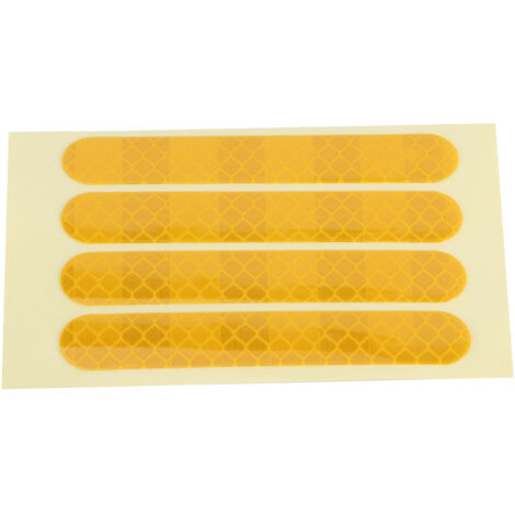 4 Autocollants Réfléchissants Avant/Arrière pour Roues de Trottinette Électrique Ninebot G30, Jaune