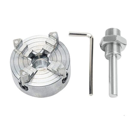 4-Backen-Spannfutter aus Zinklegierung mit selbstzentrierender Verbindungsstange zum Drechseln von Holz und optionalem Spannzubehör für Mini-Metalldrehbänke