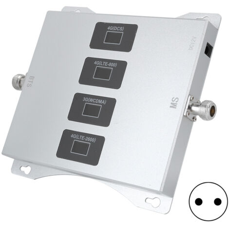 4-Band-Mobilfunkverstärker für Zuhause und Büro, LTE 800/1800/2100/2600 MHz, EU-Stecker 100–240 V