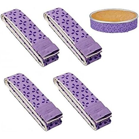4 bandes d'amortissement de moule à gâteau en coton épais super absorbant réglables (violet)