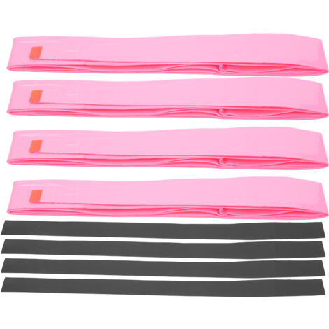 4 Bandes de Poignée de Raquette Enfant Antidérapantes, Absorbant la Transpiration, Rose Vif