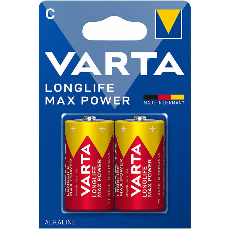 

Pila long life max power c - lr14 (blister 2 unid) ø26,2x50mm - Varta