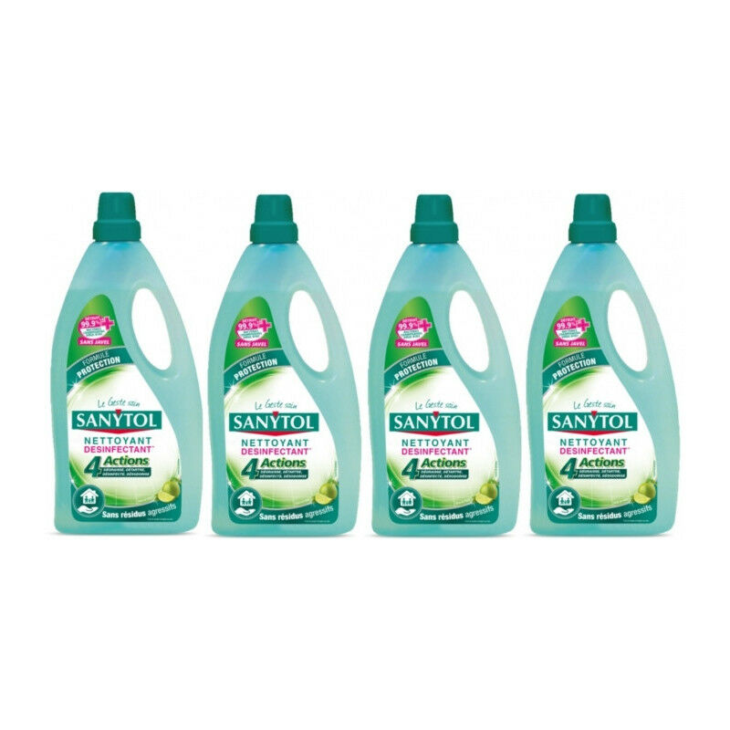 Sanytol - 4 bidons de 5L Nettoyant désinfectant sols et surfaces PRO Citron ou Eucalyptus Parfum: Eucalyptus