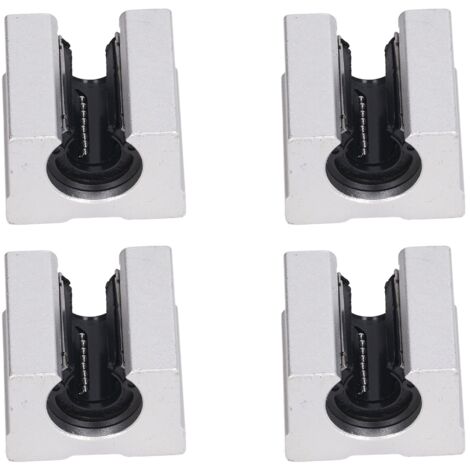 4 Blocs Coulissants Linéaires SBR12UU en Alliage d'Aluminium pour Guidage de Précision