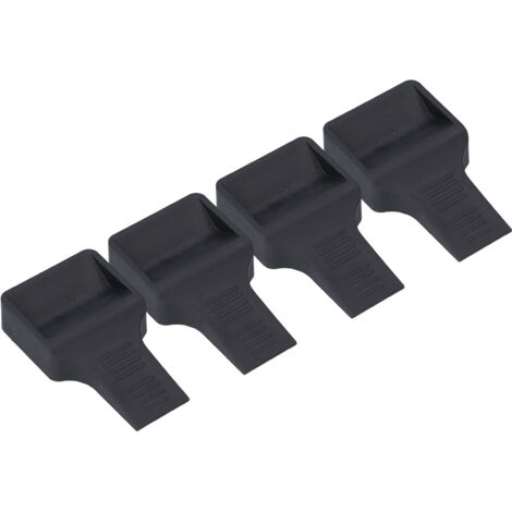 4 Blocs de Roulettes en V Anti-Glisse pour Meubles, Chaises, Lits et Armoires, Noir