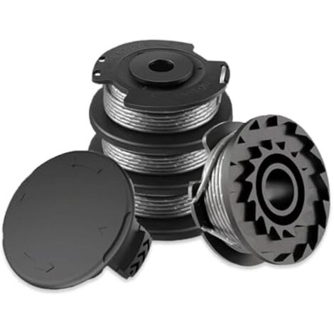 4 Bobine Rechange pour Coupe Bordure,Pour Bosch ART 23 SL/ART 26 SL/ART 2300/ART 23-28/ART EASY(F016800569/F016800385),avec 1 pièce Couvercle(F016F04557),pour tondeuse à gazon Bosch
