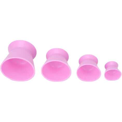 4 Bols en Silicone Souple pour Cosmétiques, Soins Dentaires et Art - Rose Vif