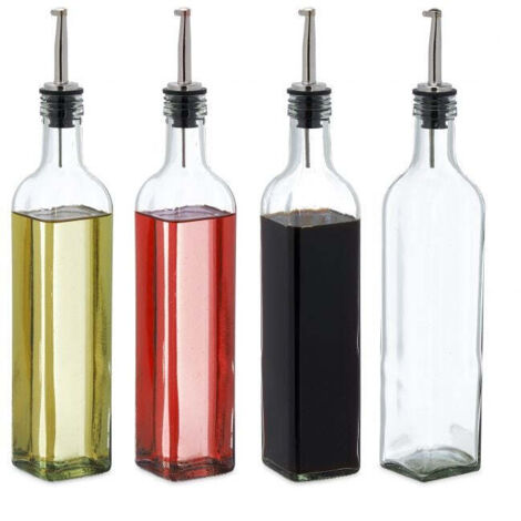 4 bottiglie di olio e aceto 8