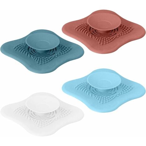 Lot de 4 Bouchon Baignoire Ventouse, Bouchon Ventouse en Silicone, 6 Pouces  Bouchon Universel Baignoire pour Salle de Bains et Cuisine Arcenciél