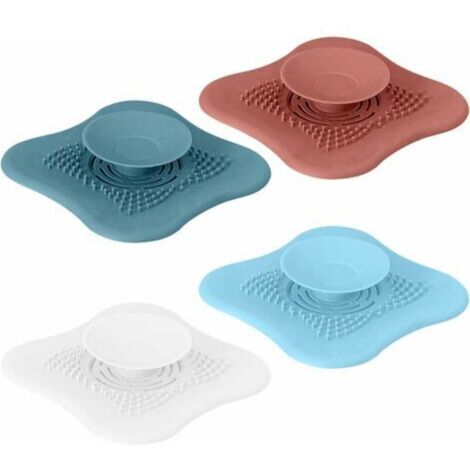 4 Bouchons Evier Cuisine, Bouchon Baignoire Universel en Silicone Bouchon de Filtre Accessoires de pour Le Bain pour Cuisine Salle de Bain (Style B)