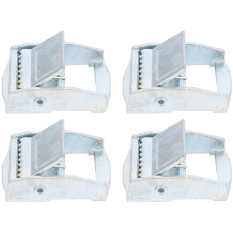 4 boucles en alliage de zinc pour sangles d'arrimage robustes, boucle à cliquet de tension fixe (20 mm)