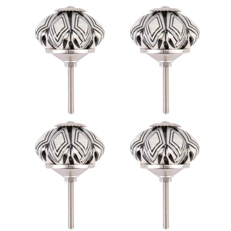 4 boutons de porte en céramique à motif floral vintage, poignées de porte, tiroirs et placards (10)