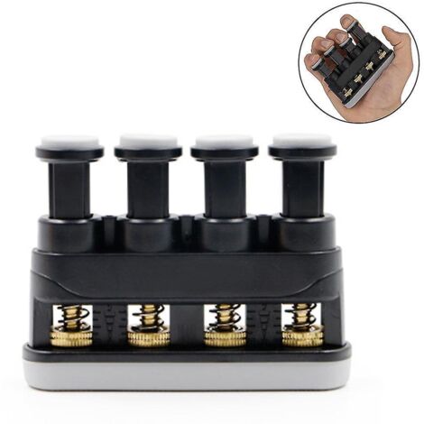 4 boutons réglables pour guitaristes, musiciens, athlètes, grimpeurs et kinésithérapeutes. Exemples d'exercices inclus. Orange.