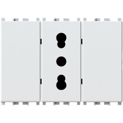 4 box presa corrente 10/16a e 2 bitappo per vimar arke bianca 4b.v19b.bt