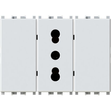 4 box presa corrente 10/16a e 2 bitappo per vimar plana bianca 4b.v14.bt