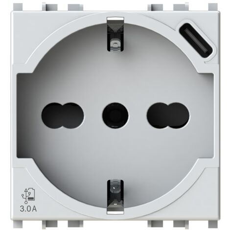 4 box presa p40 usb 3.0a per vimar plana bianco 4b.v14.p40.usb