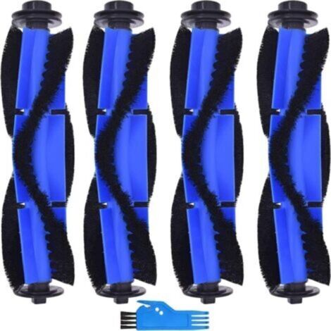 4 brosses de Rechange pour Eufy 11S MAX/15CMAX/30CMAX/G30 EDGE/G10 HYBRID Robot Aspirateurs Pièces Accessoires(4 brosses principales + 1 brosse de nettoyage)