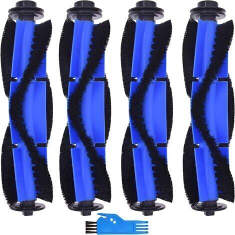 4 brosses de Rechange pour Eufy 11S MAX/15CMAX/30CMAX/G30 EDGE/G10 HYBRID Robot Aspirateurs Pièces Accessoires(4 brosses principales + 1 brosse de nettoyage)