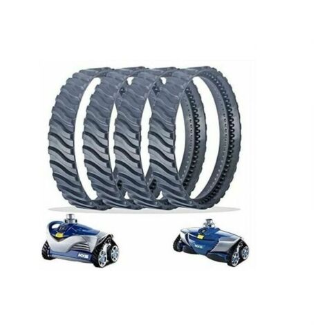 4 cadenas de repuesto negras para neumáticos de limpiafondos, rueda R0526100, compatibles con Zodiac Baracuda MX6/MX8