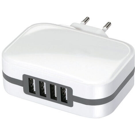 4 CARICABATTERIE USB A RICARICA RAPIDA 6,8A - 70063