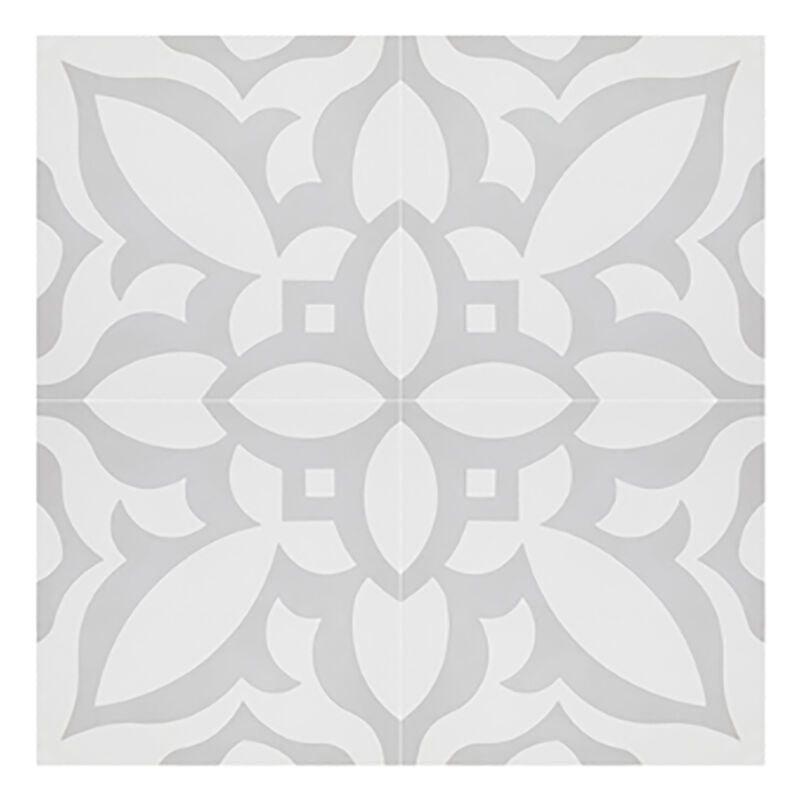 4 Carreaux de ciment véritable 0,16m2 /Carreaux de ciment artisanaux pour sol et mur coloris gris - l.20 x L.20 cm Pegane