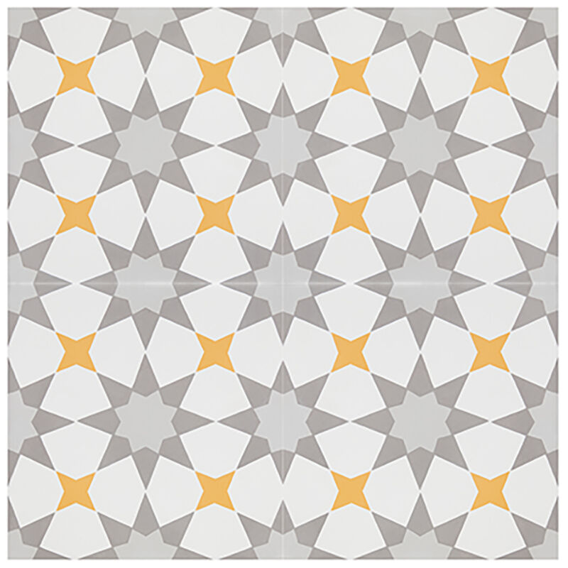 4 Carreaux de ciment véritable 0,16m2 / Carreaux de ciment artisanaux pour sol et mur Multicolore - l.20 x L.20 cm Pegane