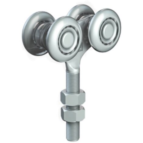 4 carrelli regolabili Omge articolo 53 perno M12 4 ruote in acciaio  38mm