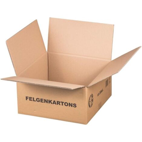 4 cartons pour jantes, rainures intégrées, pour roues 15-22 pouces, emballage stable