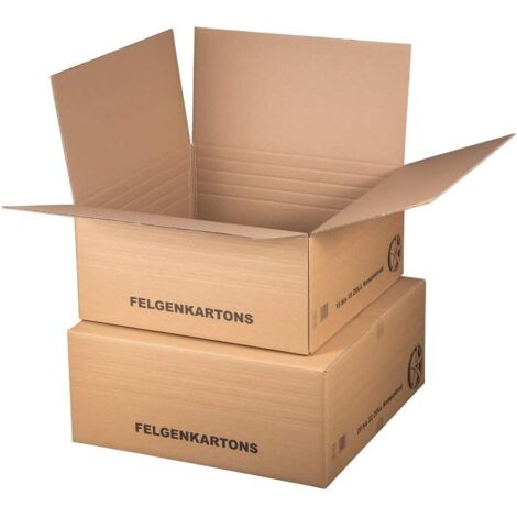 4 cartons pour jantes, rainures intégrées, stabilité renforcée, pour roues 15-22 pouces