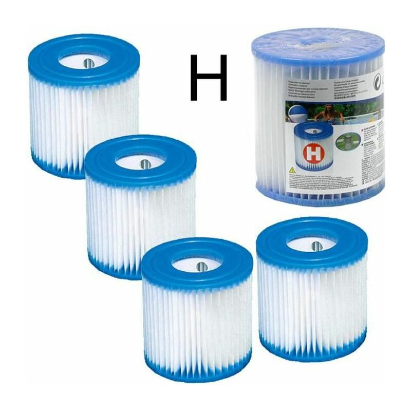 Intex - 4 Cartouches de Filtration pour filtre piscine type h