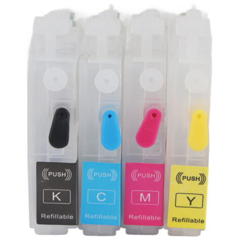 4 Cartouches d'Encre Magenta Bleu Jaune Noir - Recharge d'Impression Haute Qualité pour Imprimantes LC3211