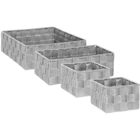 4 cestini bisauté lise grigio - 5five