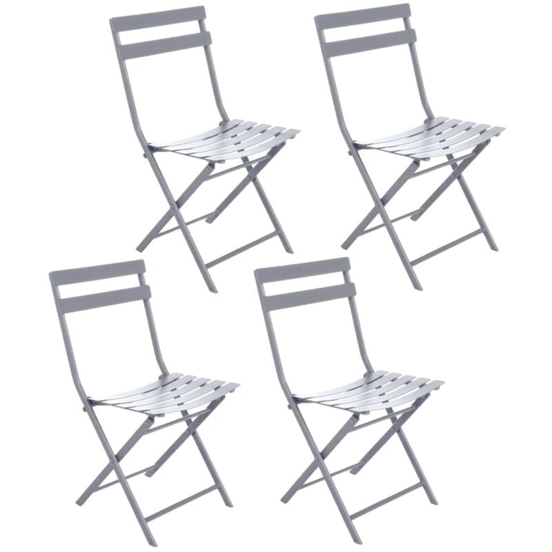 4 Chaises de jardin pliables en métal Greensboro