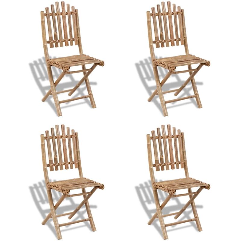 Chaises extérieures repliées en bambou avec une seule conception de 4 fous