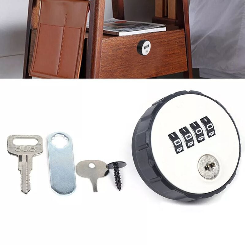 Senderpick - 4 chiffres Code Lock Serrure d'armoire Serrure de boîte aux lettres Serrure à combinaison de meubles
