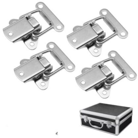 4 chiusure a leva a molla in acciaio inox, chiusure a tensione resistenti, chiusure a leva per cassette degli attrezzi, cassetti di armadi, armadietti da campeggio, valigie