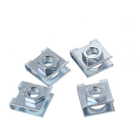 4 clips de fixation pour plaque d'immatriculation de voiture, à vis et rivets métalliques