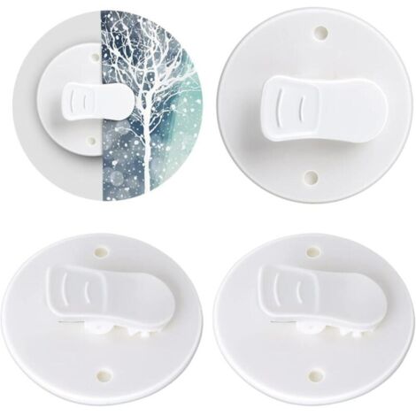 4 clips de protección contra salpicaduras, clips autoadhesivos para cortina de ducha, clips autoadhesivos para cortina de ducha sin perforaciones, para colgar en la ducha o acampar.
