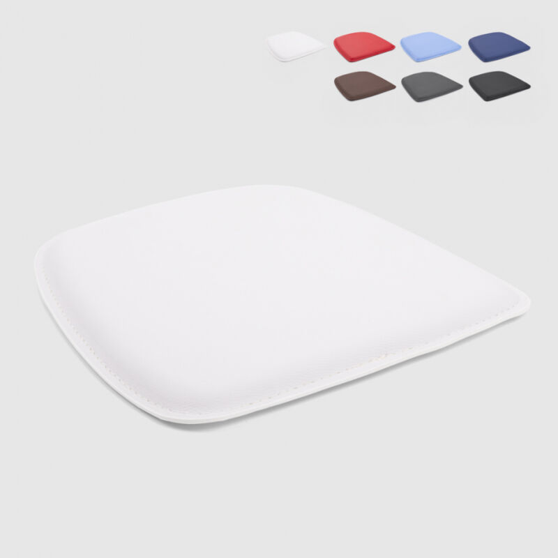 

4 Cojínes interior y exterior silla tolix acolchado de polipiel 32x32 Fix | Blanco