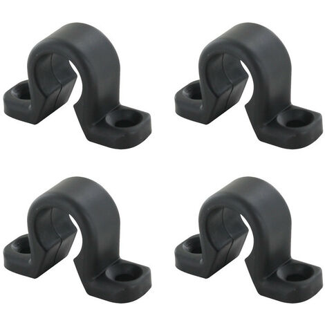 4 Collier plat, Noir, Composite, pour Espagnolette de Volet Battant