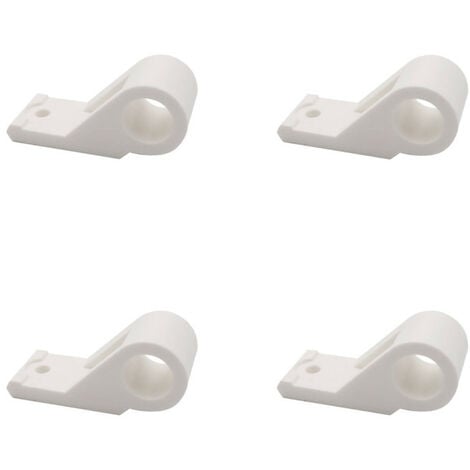 STORE MENUISERIE 4 Colliers Déportés d'Espagnolette, Composite, Blanc, Système pour Volet Battant Bois PVC Alu