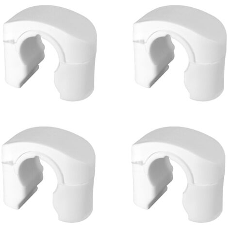 4 Colliers d'Espagnolette, Cache-Vis, Diamètre 14 mm, Composite Blanc, pour Volet Battant, Torbel