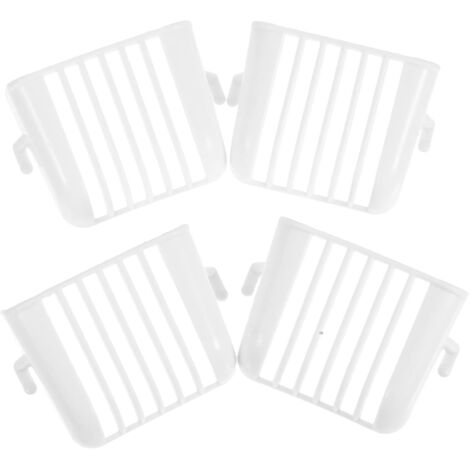 4 comederos colgantes para pájaros - blancos