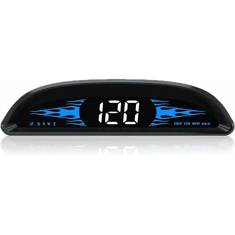 Compteur de vitesse numérique - Affichage intelligent universel du véhicule  Tableau de bord numérique de la voiture - Interface GPS du compteur de  vitesse G4, alarme d'avertissement (noir, 52 * 52 * 14mm)